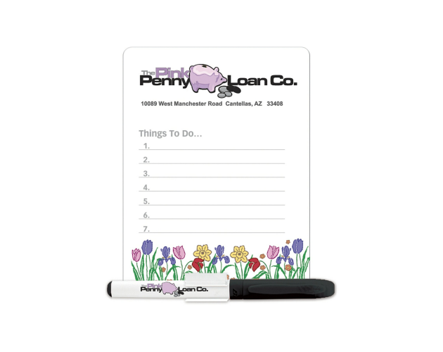 Dry Erase Magnetic Memo Board - Small