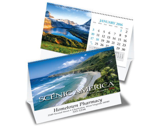 Scenic Desk Tent Calendar