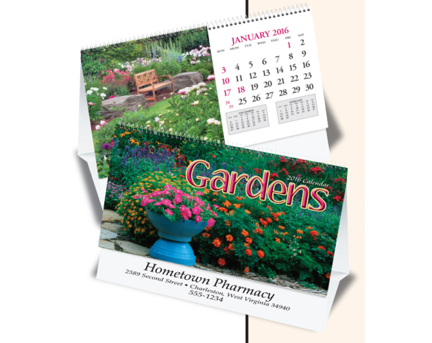 Gardens Desk Tent Calendar