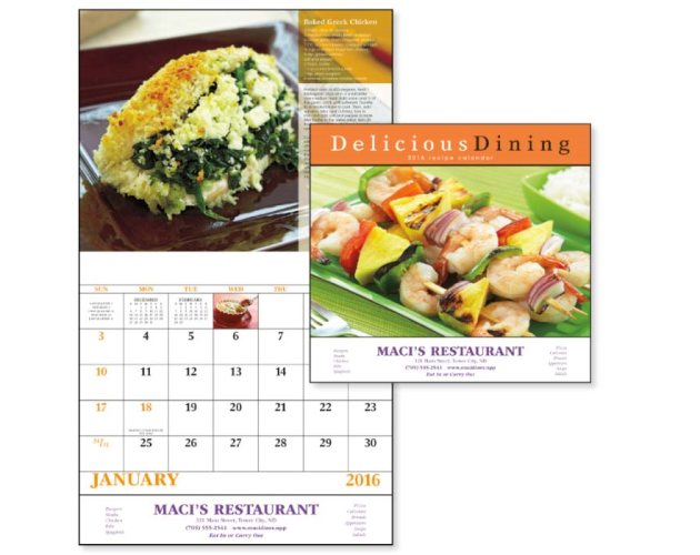 GoodValue Delicious Dining Stapled 13 Month Appointment Calendar