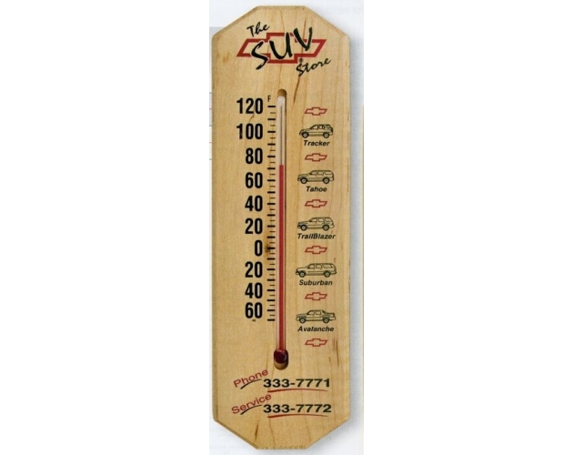 Large Maple Wood Indoor/ Outdoor Thermometer
