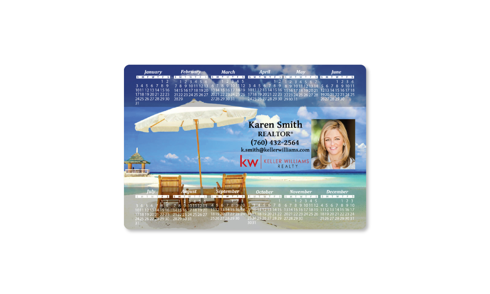Beach Calendar Magnet
