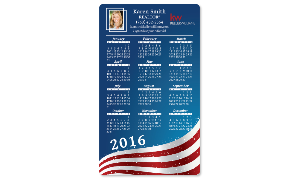 Patriotic Calendar Magnet
