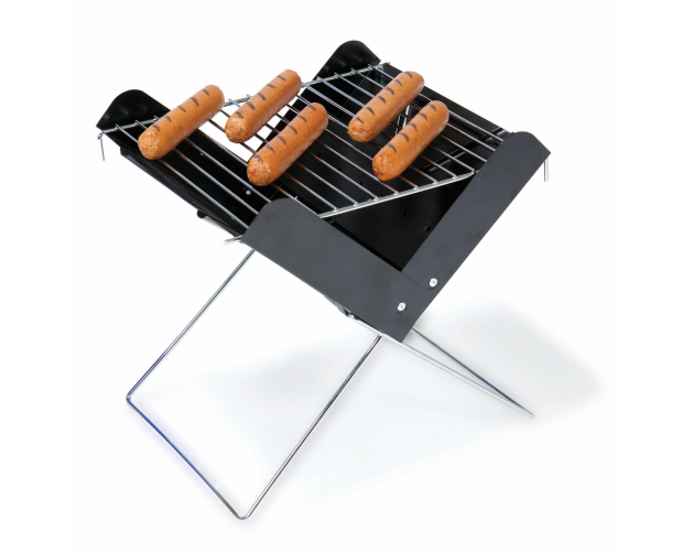 V-Grill Small Portable Charcoal BBQ Grill w/ Carry Tote