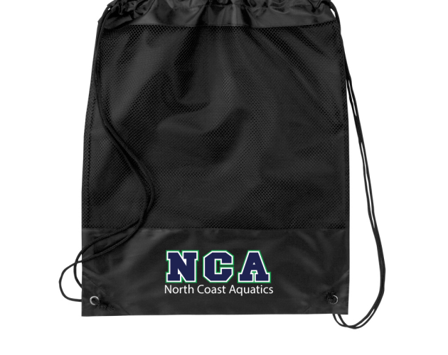 Mesh Panel Drawstring Backpack