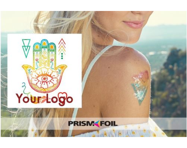 2x2" Custom PrismFoil Metallic Temporary Tattoo *FREE CUSTOMIZATION*