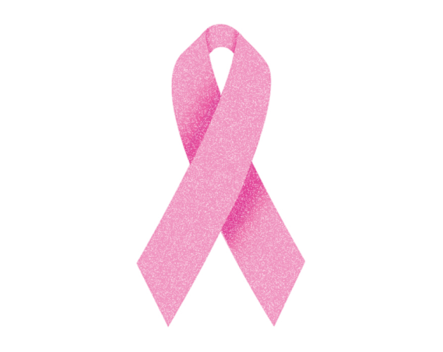 Glitter Pink Awareness Ribbon Temporary Tattoo (1.5"x2")