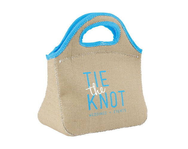 Klutch Burlap-Neoprene Lunch Bag