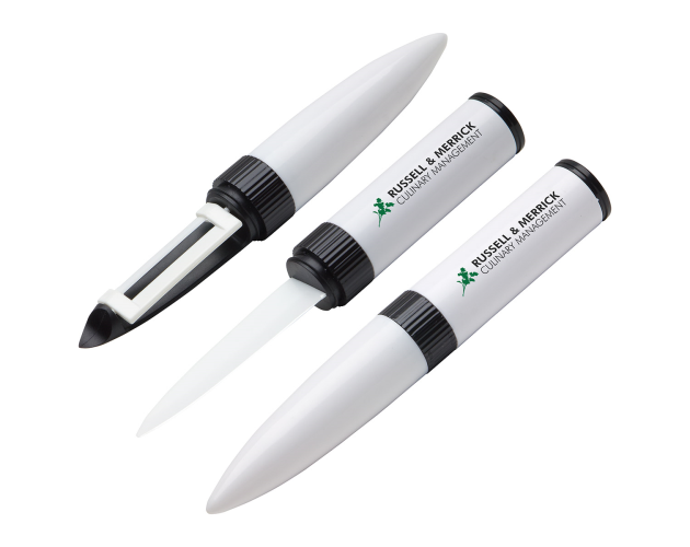 Compact Ceramic Knife & Peeler Duo Set