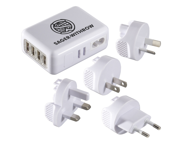4 USB Port Universal World Travel Adapter