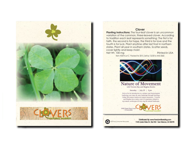 Clover Flower Seed Packet