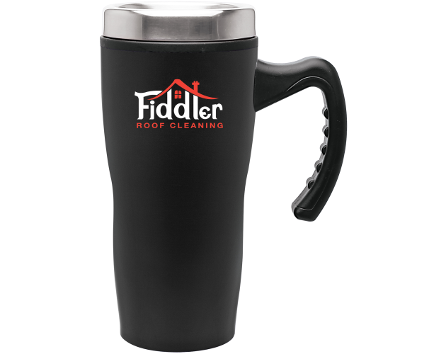 16 Oz. Matte Black Stealth Mug W/Handle