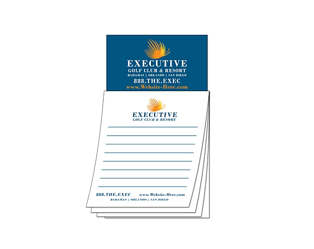 Magna-Pad 25 Sheet Note Pad w/ Business Card Magnet (3.5"x6.25")