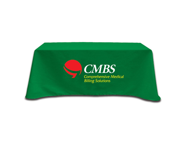 Poly/Cotton Twill 4 Sided Flat Screen Printed Table Cloth (Fits 6' Table)