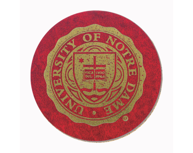 4" Round Leather-ette Coaster