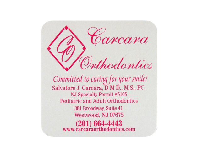 3.5" Square 80pt Heavyweight Pulp Board Coaster