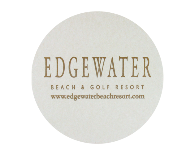 4" Round 80pt Heavyweight Pulp Board Coaster