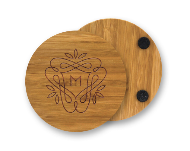Individual Round Bamboo Coaster