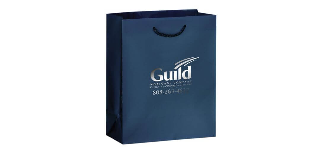 Matte Laminated Euro Tote Bag (8"x4"x10") - Foil Stamp