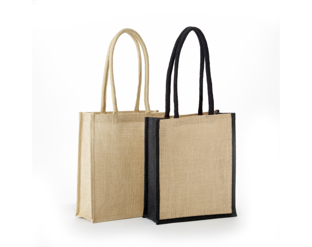 All Natural Jute/ Burlap Book Bag (10"x12"x3")
