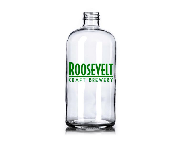 32 OZ Clear Boston Round Growler