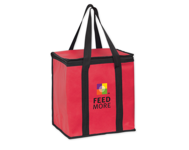 Insulated Non-Woven Square Zipper Top Tote Bag w/ Insert & Full Color (12"x8"x13") - Color Evolution
