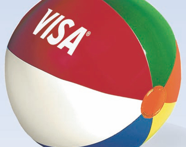 Mini Beach Ball w/ Multi-Colored Panels (4.5" Inflated)