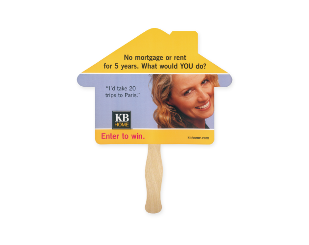 House Shape Single Hand Fan