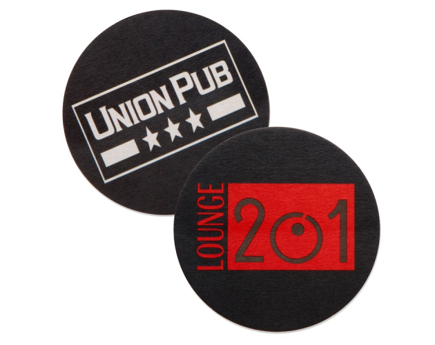 35-40 Point. 4" Pulp Board Coaster - Round or Square