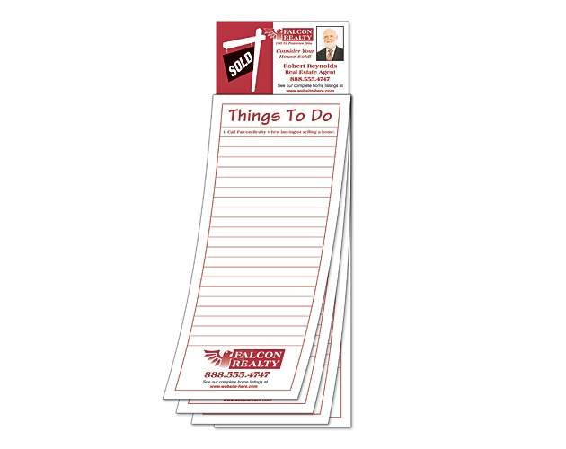 Magna-Pad 25 Sheet Note Pad w/ Business Card Magnet (3.5"x10.5")