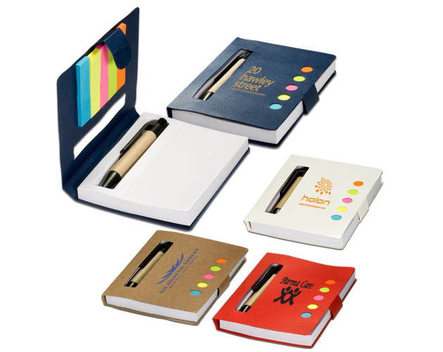 Eco Stowaway Sticky Jotter w/ Pen