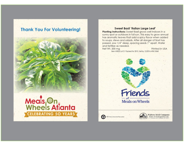 Sweet Basil Herb Seed Packet