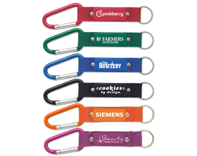 Strap Happy Key Tag w/Carabiner & Mesh Strap