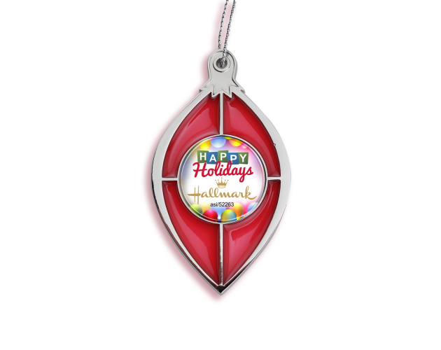 Red Stained Glass Effect Ornament