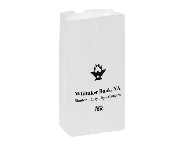 White Kraft 2# Grocery/Popcorn Bag