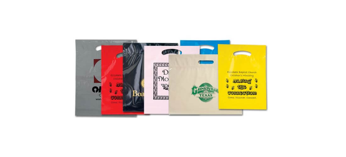 Short Run Die Cut Handle Bags (12"x15"x3")