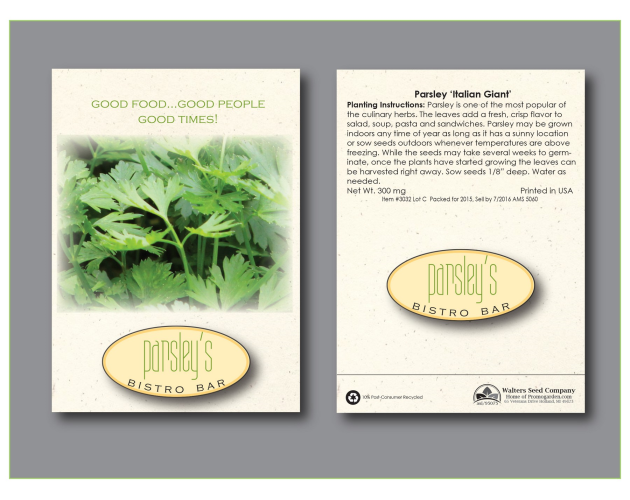 Parsley Italian Giant Seed Packet