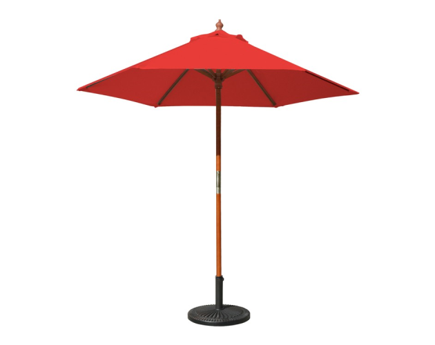 7' Round Wood Umbrella with 6 Ribs, Blank