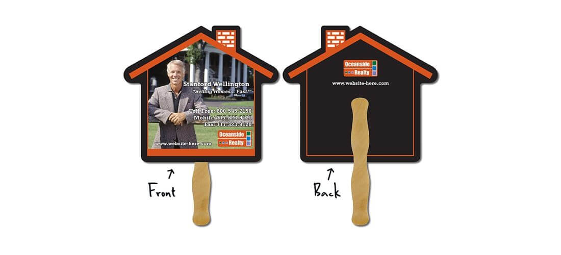 House Hand Fan Full Color (2 Sides)