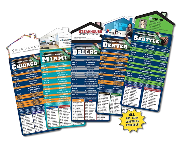 Football Schedules Magna-Card House Shaped Magnet  (3.5x9)