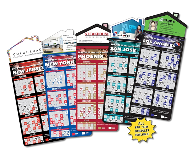 Hockey Schedules Magna-Card House Shape Magnet  (3.5x9)