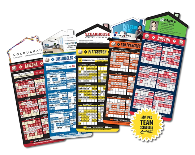  Baseball Schedules Magna-Card House Shape Magnet  (3.5x9)