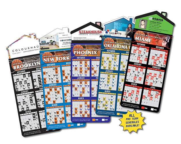 Basketball Schedules Magna-Card House Shape Magnet  (3.5x9)