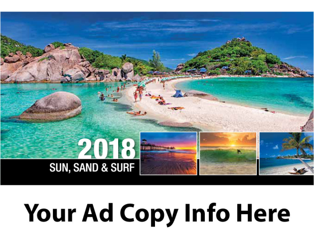Galleria Sun, Sand & Surf Desk Tent Calendar