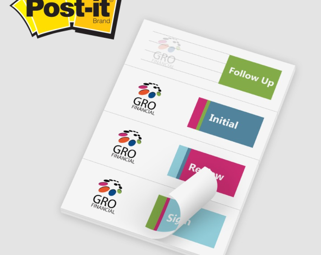 Post-it® Notes as Custom Printed Page Markers - 2 Color