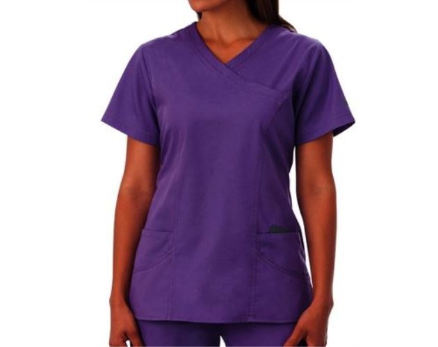 Fundamentals Ladies Smiley Pocket Scrub Top