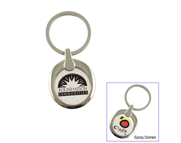 Oval Metal Key Tag