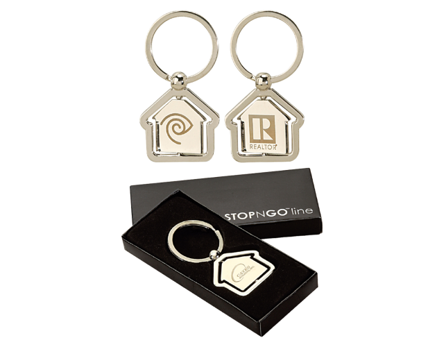 House Shaped Center Spinning Keyring
