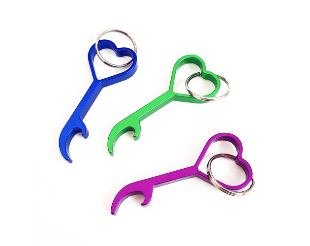 Heart Shaped Bottle Opener Key Chain