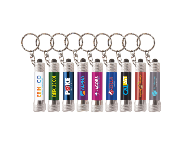 Chroma - LED Flashlight with Keyring - Full-Color Metal Keyring
